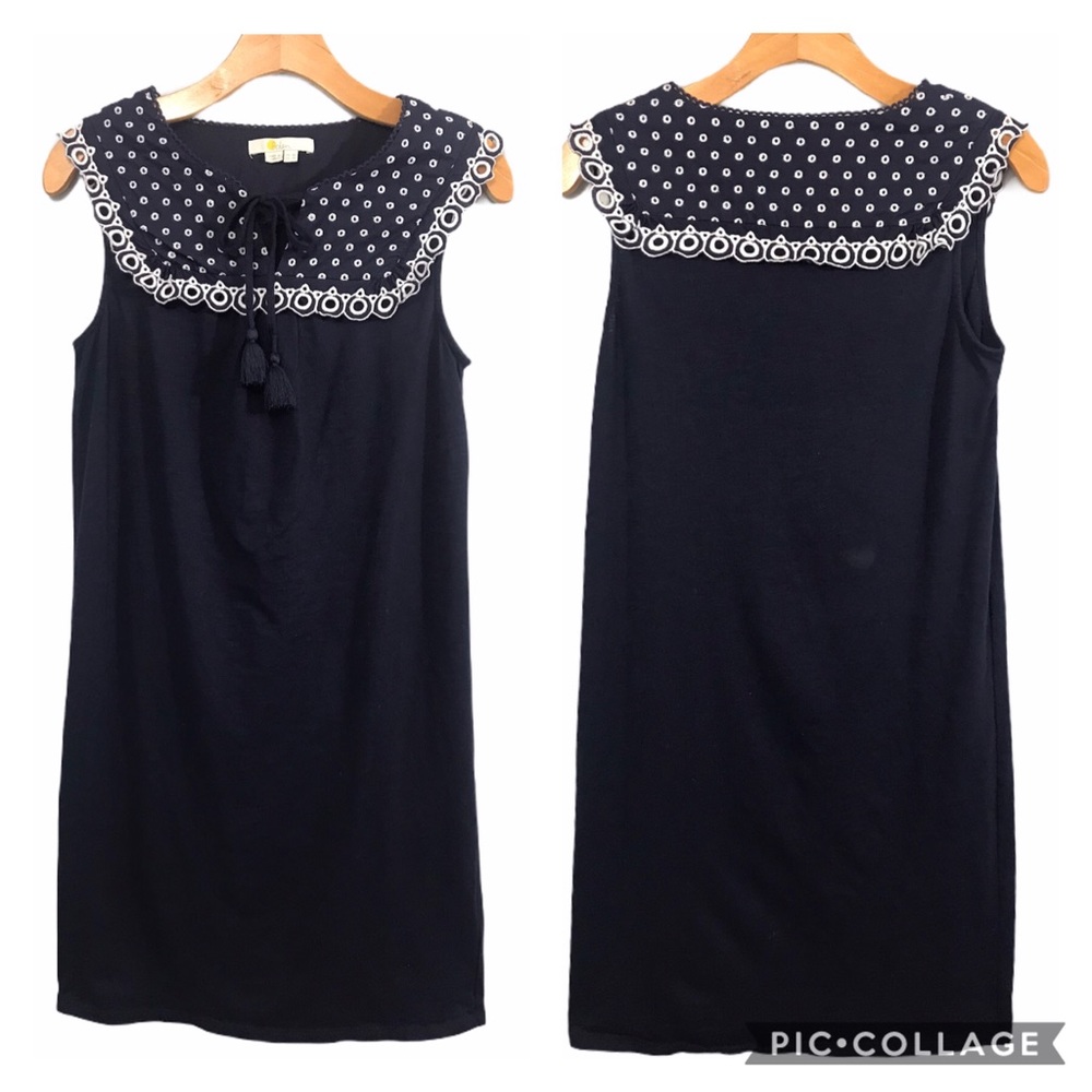 Boden Nella Jersey Dress Sleeveless Navy Blue 4L